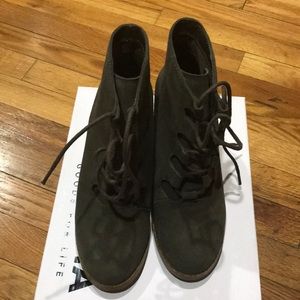 Suede Lace up Booties